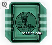 Friendly Casino, Las Vegas, Hacienda, Nevada - Black on white imprint Glass Ashtray