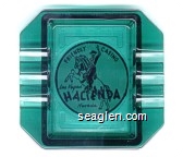Friendly Casino, Las Vegas, Hacienda, Nevada - Black on white imprint Glass Ashtray