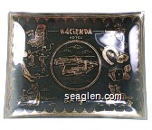 Hacienda Hotel, Las Vegas - Gold imprint Glass Ashtray