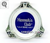 Harrah's Club, ''Your Reno Host'' - White on blue imprint Glass Ashtray