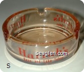 Harrah's, Reno and Lake Tahoe - Red imprint Glass Ashtray