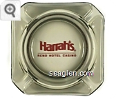 Harrah's, Reno Hotel Casino - Red imprint Glass Ashtray