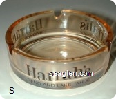 Harrah's, Reno and Lake Tahoe - Brown imprint Glass Ashtray