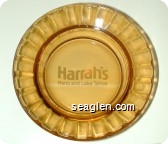 Harrah's Reno and Lake Tahoe - White imprint Glass Ashtray