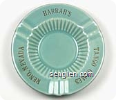 Harrahs, Tango Games, Reno, Nevada - Gold imprint Porcelain Ashtray