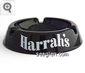 Harrah's - White imprint Glass Ashtray