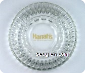 Harrah's, Lake Tahoe Resort Casino - Yellow imprint Glass Ashtray