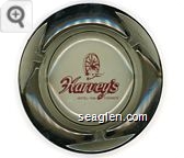 Harvey's Hotel - Inn, Casinos - Red imprint Glass Ashtray