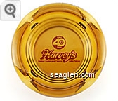 Harvey's 1944 40th 1984, Resort Hotel and Casino, Lake Tahoe - Red imprint Glass Ashtray
