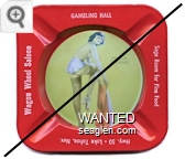 Wagon Wheel Saloon, Gambling Hall, Sage Room For Fine Food, Hwy. 50 - Lake Tahoe, Nev., French Dressing - White imprint Metal Ashtray