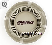 Harveys, Lake Tahoe - Maroon imprint Glass Ashtray