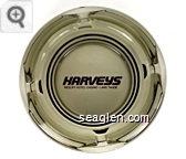 Harveys Resort Hotel/Casino - Lake Tahoe - Maroon imprint Glass Ashtray