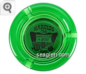 Harolds Club, Harolds Club or Bust, Reno - Black on white imprint Glass Ashtray