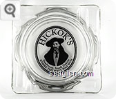 Hickok's, Deadwood, South Dakota, Where the West Was Won - Black imprint Glass Ashtray