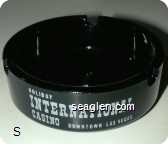 Holiday International Casino, Downtown Las Vegas - White imprint Glass Ashtray