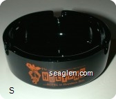 The Holiday, ....Hotel in Downtown Reno - Orange imprint Glass Ashtray