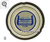 Home of the World's Largest Horseshoe, Reno's Horseshoe Club - Blue on white imprint Glass Ashtray