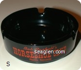Bob Cashell's Horseshoe Club, Reno, Nevada - Red imprint Glass Ashtray