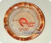 Joe W. Brown's Horseshoe Club, Downtown Las Vegas - Red imprint Glass Ashtray