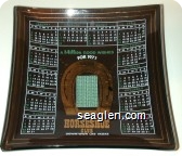 A Million Good Wishes For 1971, Binion's Horseshoe Club, Downtown Las Vegas - Gold, white and green imprint Glass Ashtray