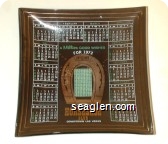 A Million Good Wishes For 1972, Binion's Horseshoe Club, Downtown Las Vegas - Gold, white and green imprint Glass Ashtray
