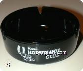 Reno's Horseshoe Club <-Reno's Winning Combination->, Arlington Plaza Hotel - White imprint Glass Ashtray