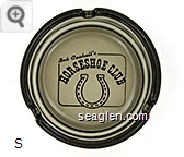 Bob Cashell's Horseshoe Club - Black imprint Glass Ashtray