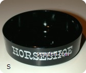 Horseshoe, Hotel and Casino, Downtown Las Vegas - White imprint Glass Ashtray