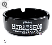 Binion's Horseshoe, Downtown Las Vegas - White imprint Glass Ashtray
