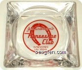 Joe W. Brown's Horseshoe Club, Downtown Las Vegas - Red imprint Glass Ashtray