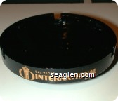 Las Vegas International Hotel - Gold imprint Glass Ashtray