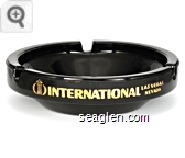 International, Las Vegas Nevada - Gold imprint Glass Ashtray