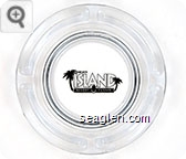 Chip-In's, Island, Resort Casino - Black imprint Glass Ashtray