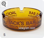 Jack's Bar, Carson City, Nevada - Purple imprint Glass Ashtray