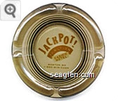 Jackpot! Junction Casino Hotel, Morton MN, 1-800-WIN-CASH - Yellow imprint Glass Ashtray