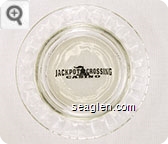 Jackpot Crossing Casino - Black imprint Glass Ashtray