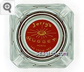 Jerry's Nugget, North Las Vegas, Nev. - Gold on red imprint Glass Ashtray