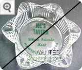 Joe's Tavern, Where Friends Meet, Hawthorne, Nevada - Green imprint Glass Ashtray