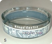 Kings Castle, Lake Tahoe, Nevada - White and gray imprint Glass Ashtray