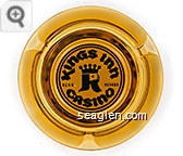 Kings Inn Casino, Reno Nevada - Black on yellow imprint Glass Ashtray