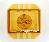 Kit Carson Casino, Carson City, Nevada - Brown on white imprint Glass Ashtray