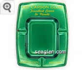 Kit Carson Club, Friendliest Corner in Nevada, Carson City, Nevada - Yellow imprint Metal Ashtray