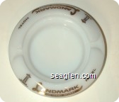Landmark Hotel, Las Vegas, Nevada - Gold imprint Glass Ashtray