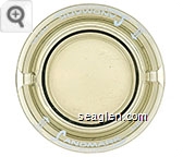 Landmark Hotel, Las Vegas, Nevada - White imprint Glass Ashtray