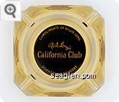 Compliments of Billye Long, Phil Long's California Club, Downtown Las Vegas - Yellow on black imprint Glass Ashtray