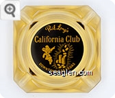 Phil Long's California Club, Downtown Las Vegas - Yellow on black imprint Glass Ashtray