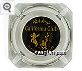 Phil Long's California Club, Downtown Las Vegas - Yellow on black imprint Glass Ashtray