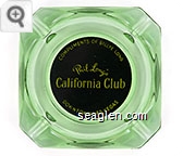 Compliments of Billye Long, Phil Long's California Club, Downtown Las Vegas - Yellow on black imprint Glass Ashtray