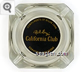 Compliments of Billye Long, Phil Long's California Club, Downtown Las Vegas - Yellow on black imprint Glass Ashtray