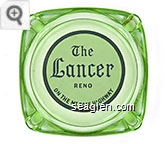The Lancer Reno, On the Mt. Rose Highway - Black on white imprint Glass Ashtray